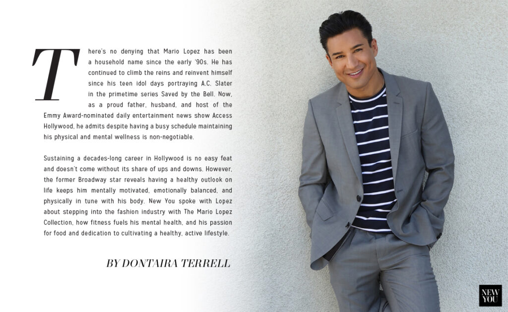 Mario Lopez Interview Article Spread Layout